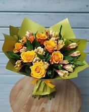 Букет цветов из:  Альстромерии и Розы в Каясуле