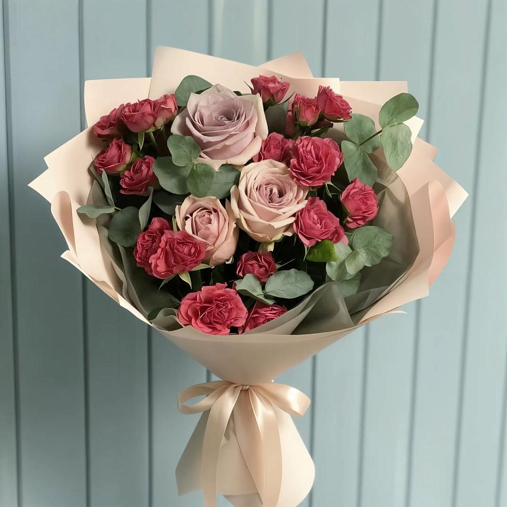 Букет цветов из: Гвоздики и Розы в Каясуле