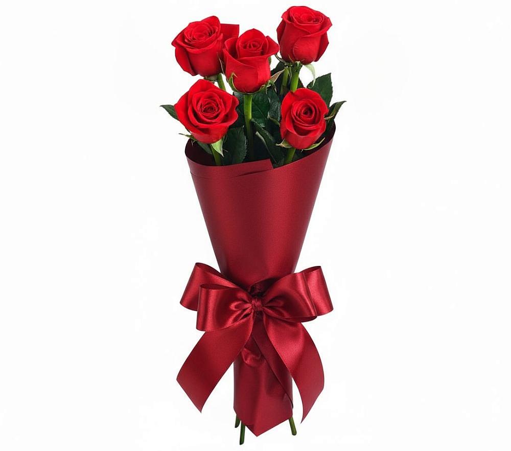 Букет 5 Красных роз Эдлесс Лав в Каясуле