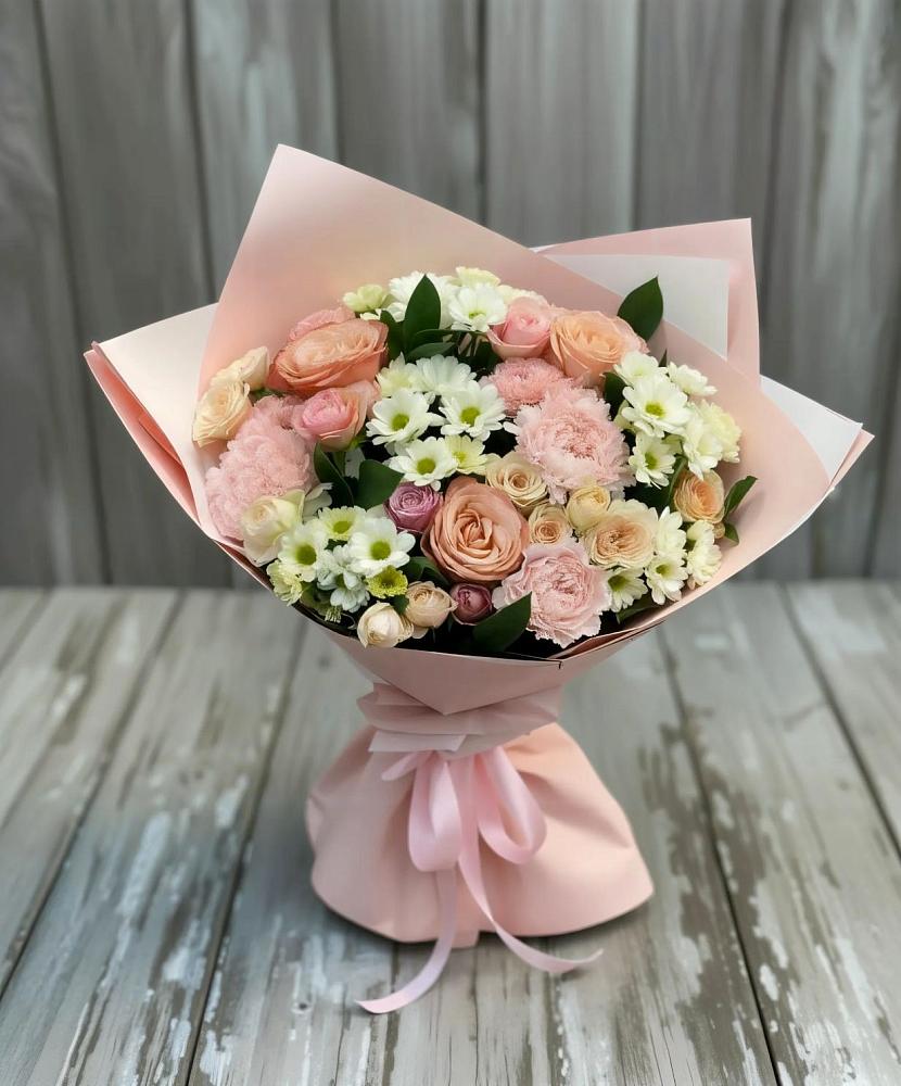 Букет цветов из: Гвоздики, Розы и Хризантемы в Каясуле