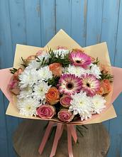 Букет цветов из:  Розы, Герберы и Хризантемы в Каясуле