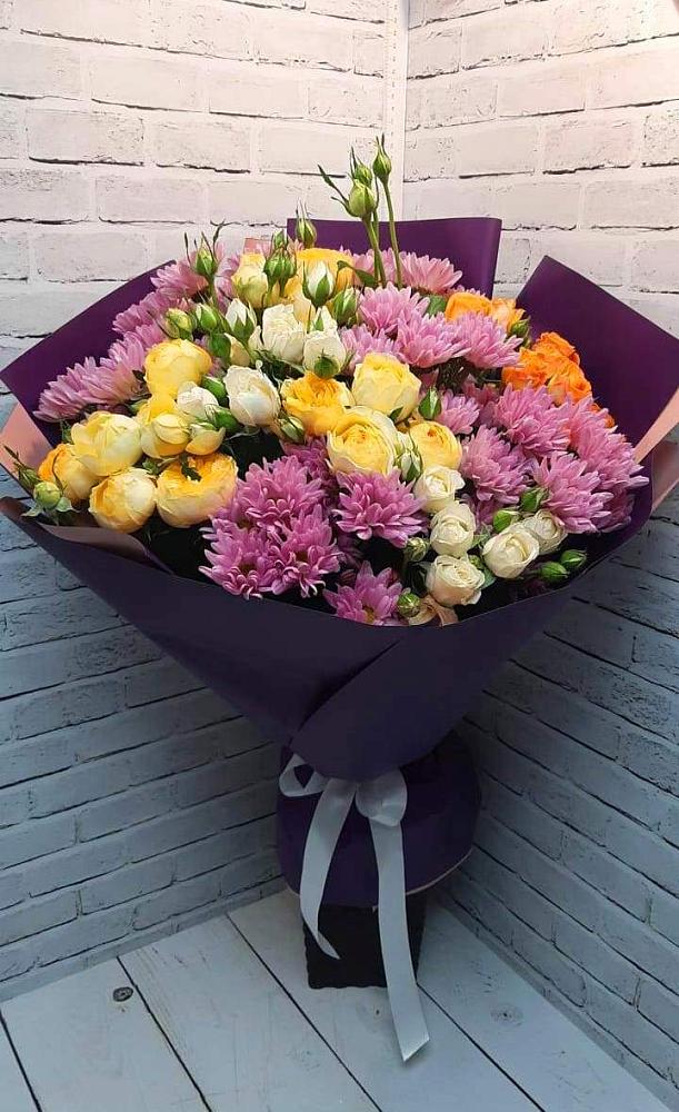 Букет цветов из: Хризантемы и Розы в Каясуле
