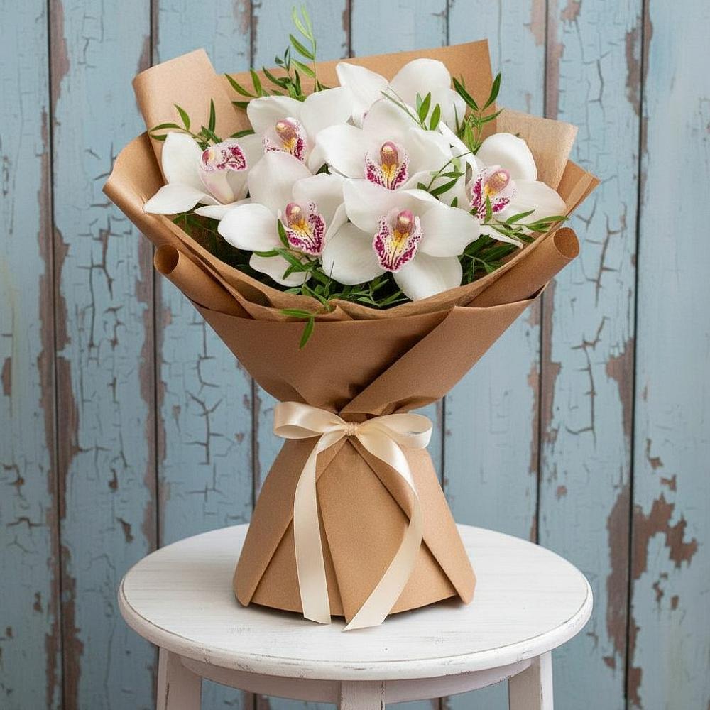 Букет цветов из: Орхидеи и Розы в Каясуле