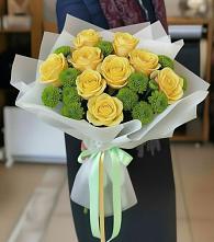 Букет цветов из:  Хризантемы и Розы в Каясуле