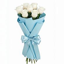 Букет 7 белых роз Проуд в Каясуле