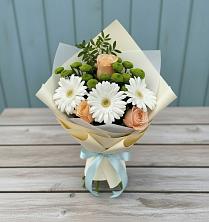 Букет цветов из:  Герберы, Розы и Хризантемы в Каясуле
