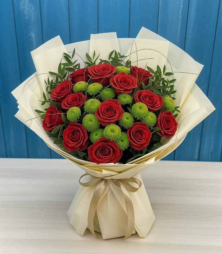 Букет цветов из: Розы и Хризантемы в Каясуле