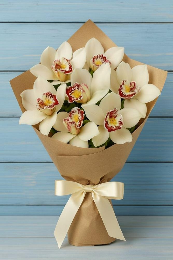 Букет цветов из: Орхидеи и Розы в Каясуле